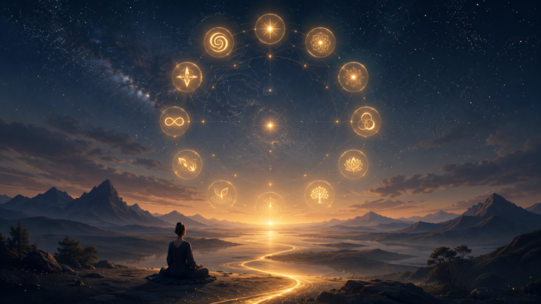 Meditation unter dem magischen Sternenhimmel